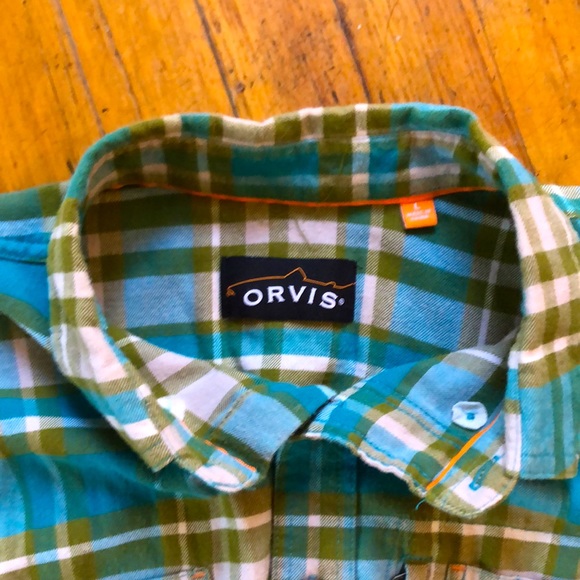 Orvis Mens Button Down Flannel - Picture 3 of 3